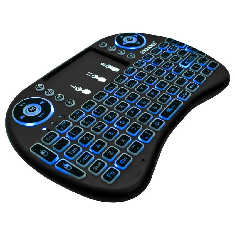 Teclado Satellite AK-724G Mini Smart Wireless Backlight - Preto Receptor nano USB - Imagem 2