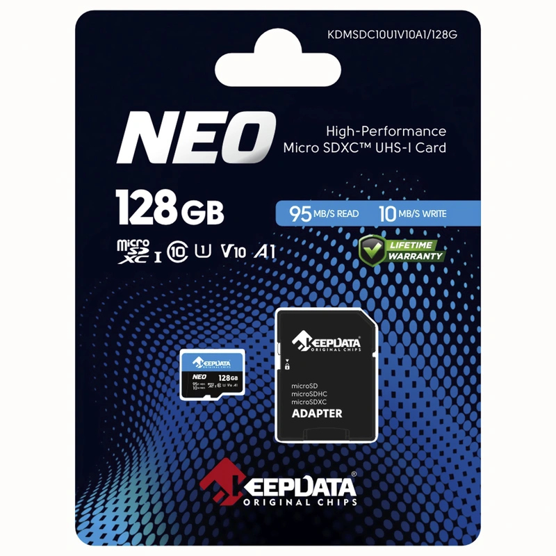 Cartão de Memória Micro SD Keepdata Neo C10 XC I U1 V10 A1 128GB - KDMSDC10U1V10A1128G - Imagem 2