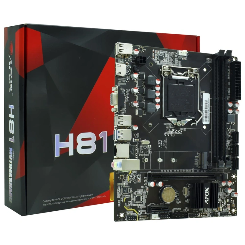 Placa Mãe AFOX IH81-MA5-V4 Socket LGA 1150 VGA DDR3 Intel H81 Micro ATX