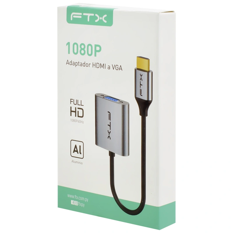 Cabo Adaptador FTX HDMI Macho para VGA Femea - Preto Cinza (CT-C160-PU31-HMVGA1-S0.15) - Imagem 3