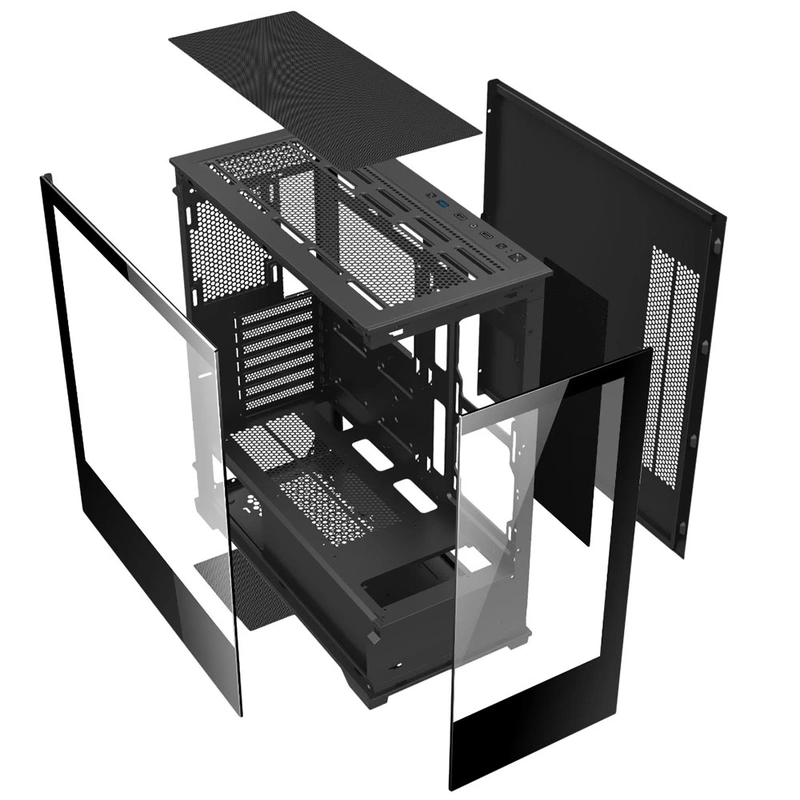 Gabinete Gamer Mtek MCG-AIR01-B Mid Tower 1 Cooler RGB - Preto - Imagem 2