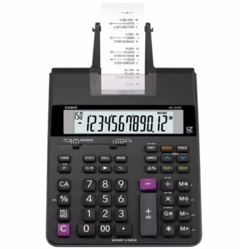 Calculadora com Bobina Casio HR-150RC 12 Digitos - Preto