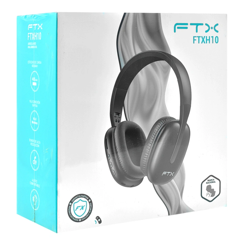 Fone de Ouvido FTX H10-BK Bluetooth - Preto USB-C 331g - Imagem 2