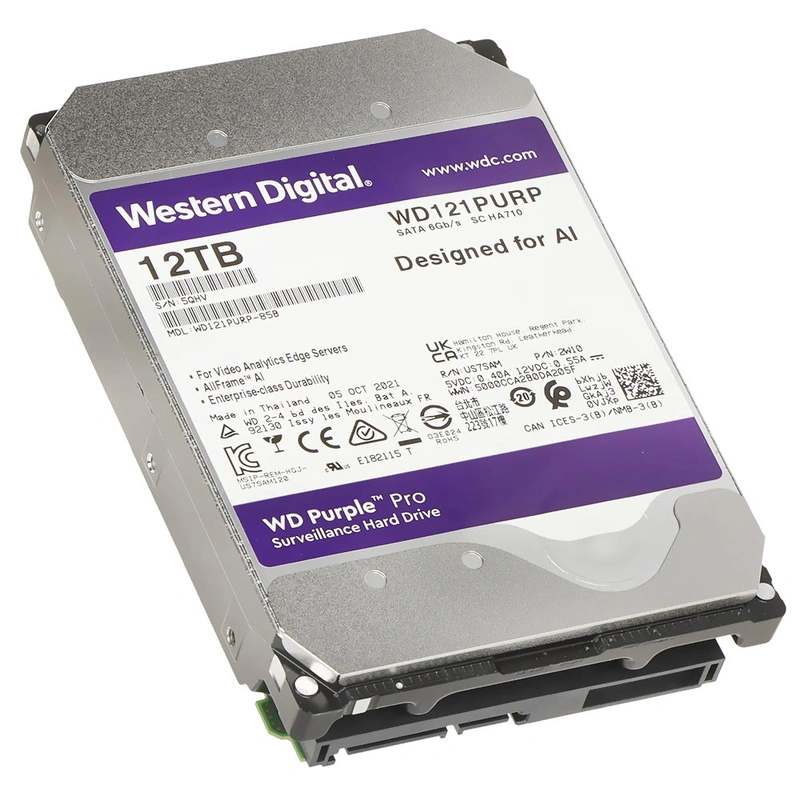 HD Western Digital 12TB WD Purple Pro 3.5 6Gb/s WD121PURP - Imagem 2