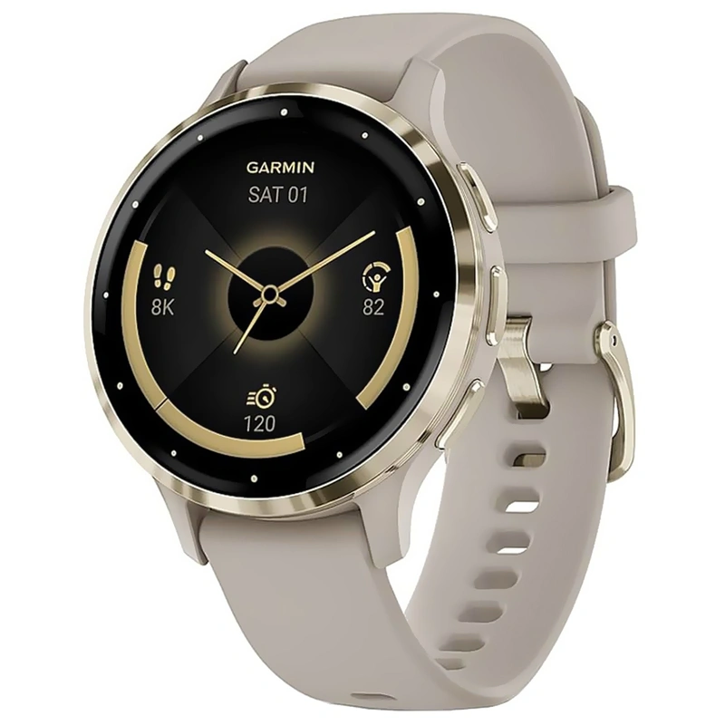Relógio Garmin Venu 3S - French Cinza (010-02785-02) 5 ATM Wi-Fi Android