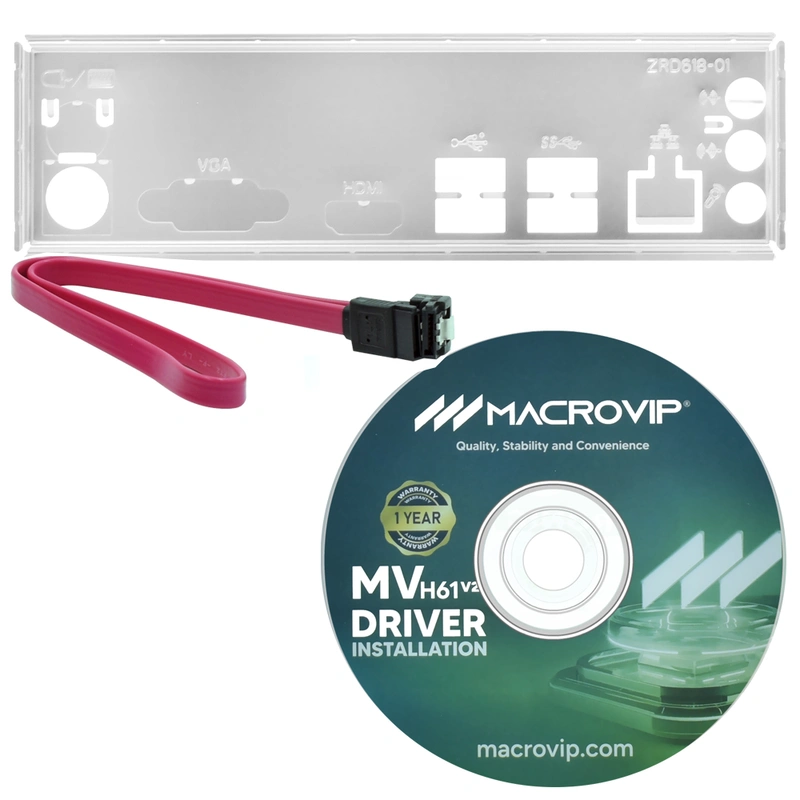 Placa Mãe Macrovip MV-H61V2 Socket LGA 1155 VGA DDR3 Intel H61 Micro ATX - Imagem 4