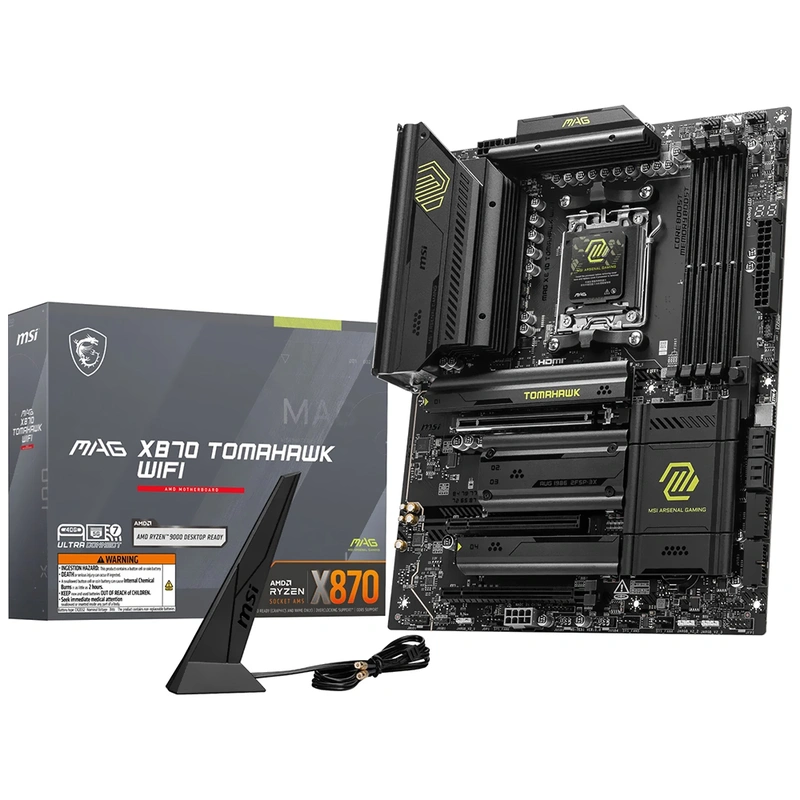 Placa Mãe MSI Mag X870 Tomahawk Wi-Fi Socket AM5 DDR5 AMD X870 ATX Wi-Fi 7