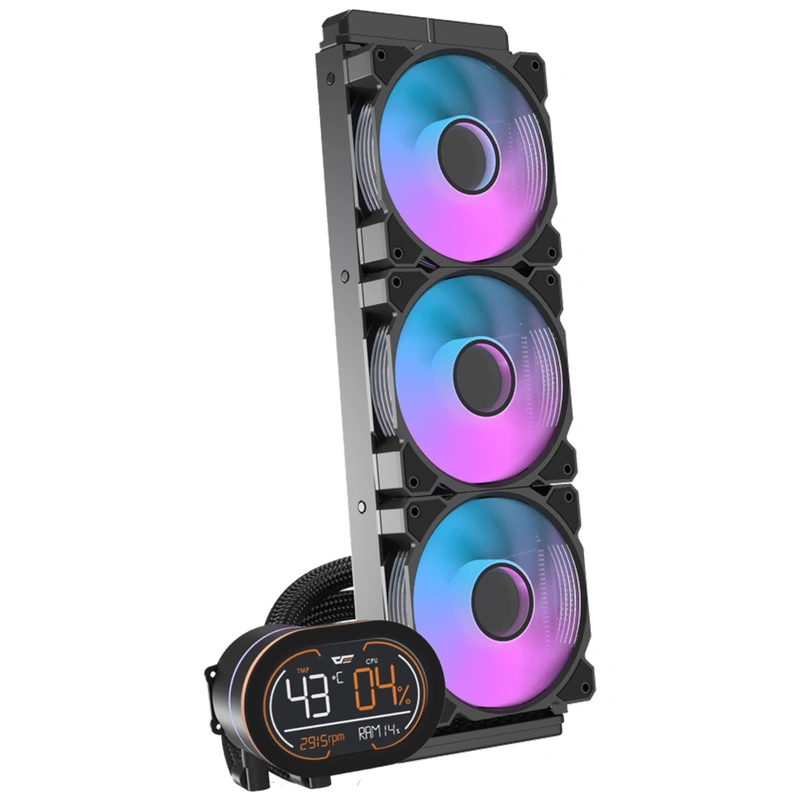 Water Cooler Para Processador darkFlash DH360D Ver1.2 Wave Series 360MM ARGB - Preto - Imagem 2