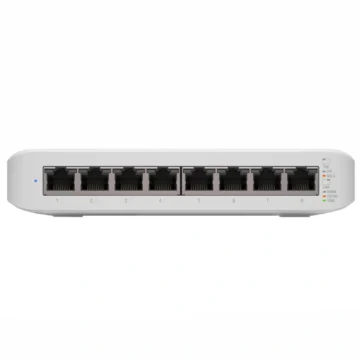 Hub Switch Unifi Ubnt USW-LITE-8-POE-BR 8 Portas Gigabit 52W - Branco