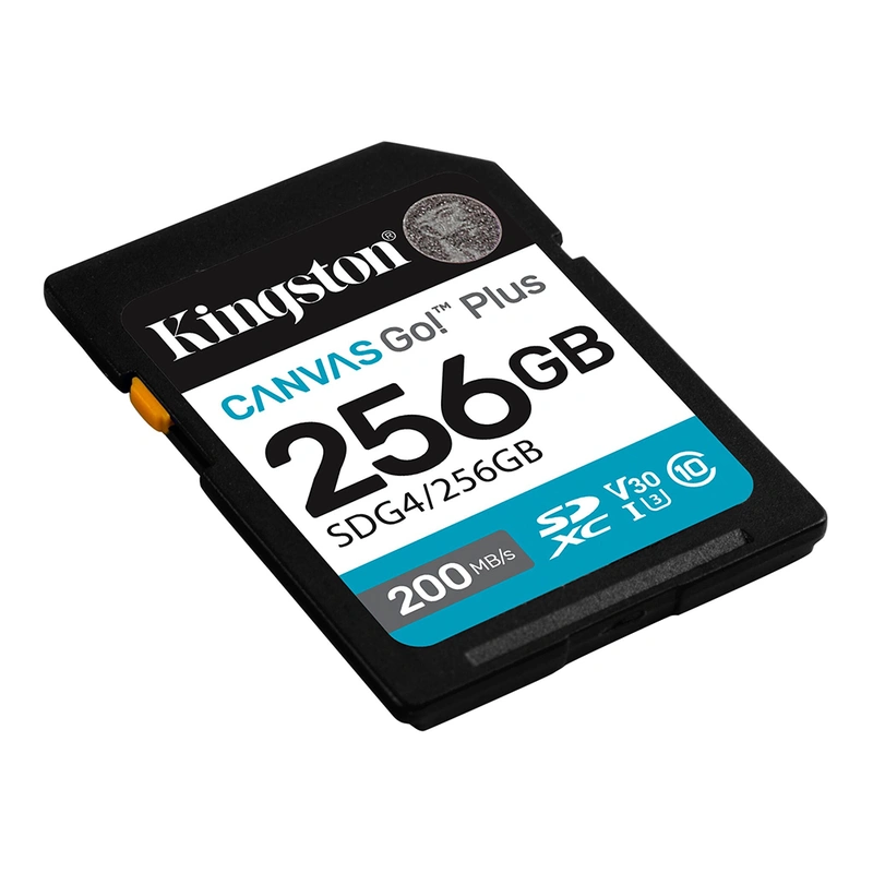 Cartão de Memória SD Kingston Canvas Go Plus C10 U3 V30 A2 256GB - SDG4256GB - Imagem 2