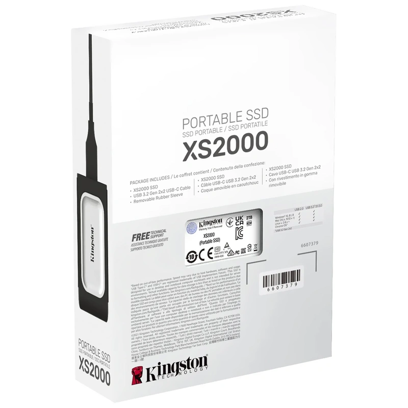 SSD Externo Kingston 2TB Portátil XS2000 - Prata Preto (SXS20002000G) USB-C - Imagem 5