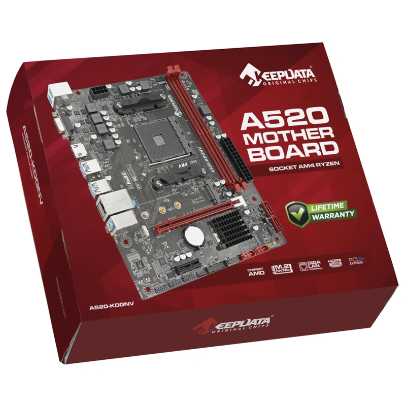 Placa Mãe Keepdata A520-KDGNV Socket AM4 VGA DDR4 AMD A520 Micro ATX - Imagem 3