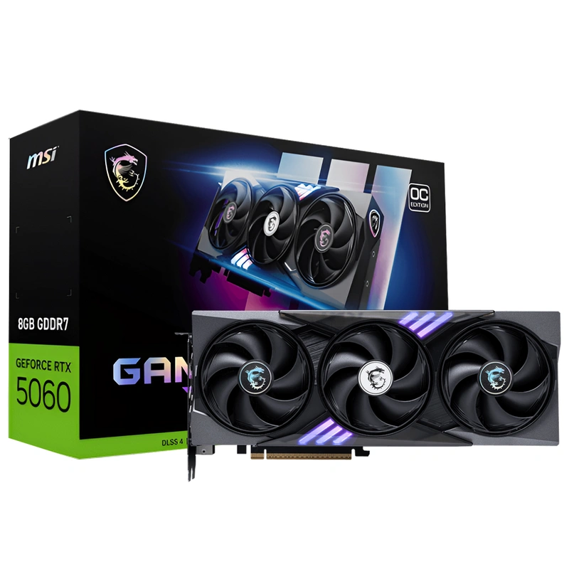 Placa de Vídeo MSI Trio OC 8GB GeForce RTX5060 GDDR7 - 912-V537-021 128 bits