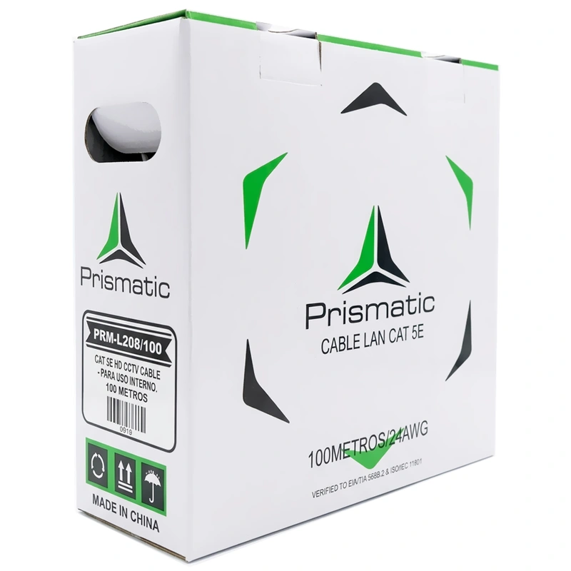 Cabo de Rede UTP CAT5E 100M - Branco Prismatic PRM-L208100 24AWG - Imagem 2