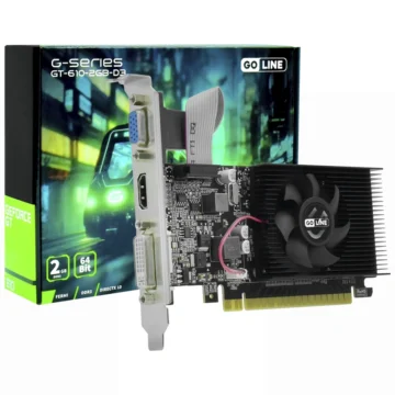 Placa de Vídeo Goline 2GB GeForce GT610 DDR3 - GT-610-2GB-D3 64 bits