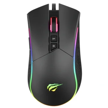Mouse Gamer Havit MS1001S V2 Snipe Gamenote USB RGB - Preto Cinza