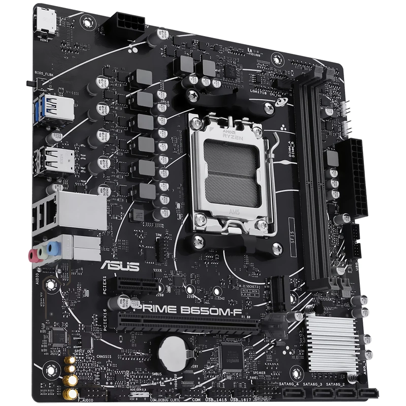 Placa Mãe ASUS Prime B650M-F Socket AM5 DDR5 AMD B650 2 Slots DIMM Dual Channel DDR5 - Imagem 2