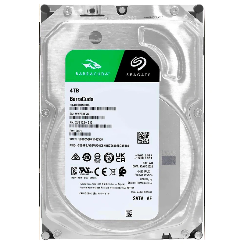 HD Seagate 4TB BarraCuda 3.5 SATA 6Gb/s ST4000DM004