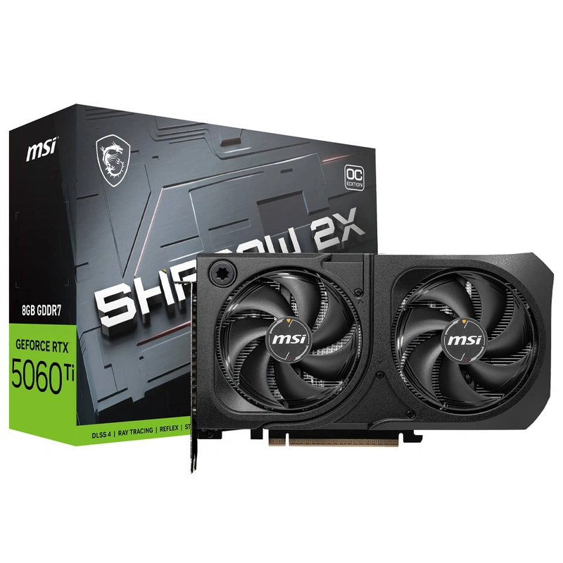 Placa de Vídeo MSI Shadow 2X OC Plus 8GB GeForce RTX5060TI GDDR7 - 912-V536-023