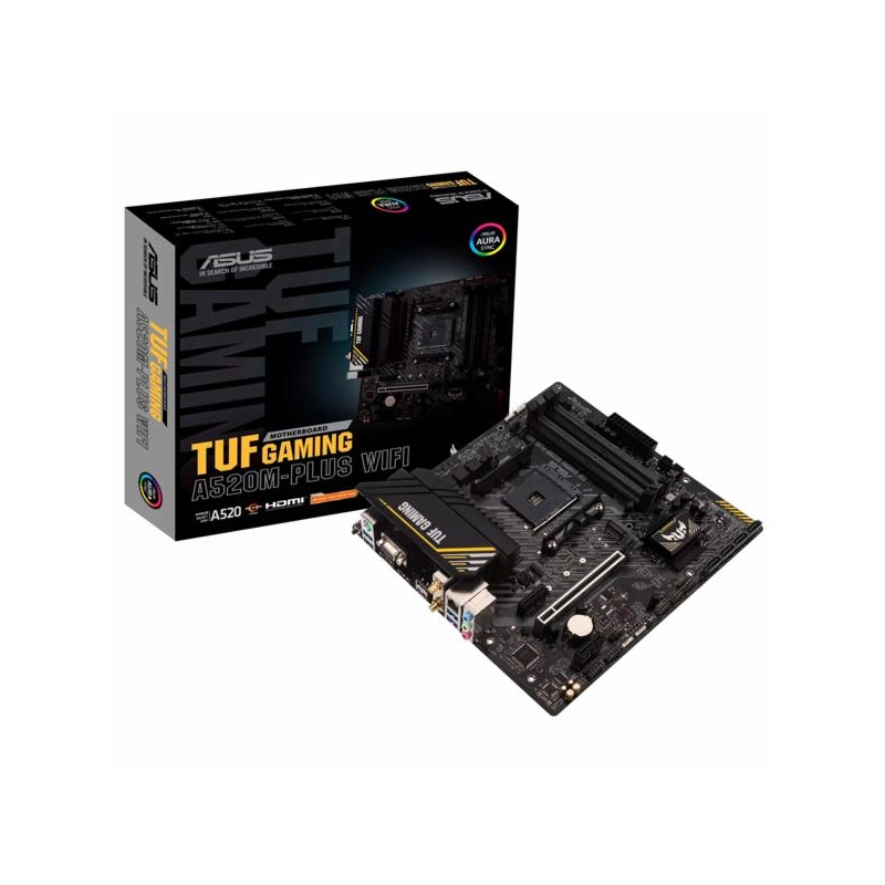 Placa Mãe ASUS TUF Gaming A520M-PLUS Wi-Fi Socket AM4 VGA DDR4 AMD A520