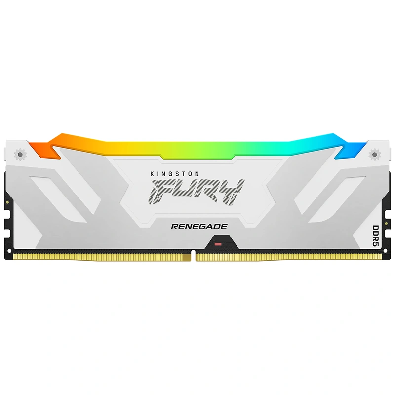 Memória RAM Kingston Fury Renegade DDR5 16GB 7600MHz RGB - Branco Prata (KF576C38RWA-16)