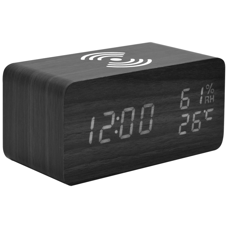 Relógio Despertador de mesa Satellite AC-T11W - Preto - Imagem 2