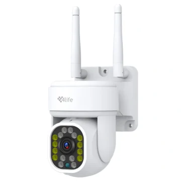 Câmera de Segurança 4LIFE FLD7G 360° Smart Outdoor Wi-Fi 2.5K 4MP - Branco