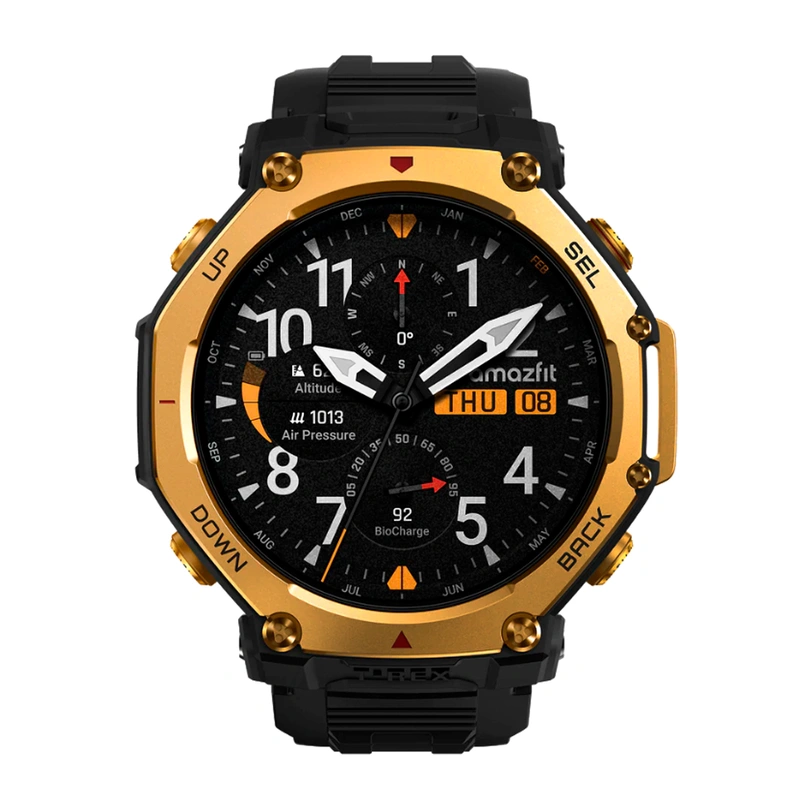Relógio Smartwatch Amazfit T-Rex 3 Pro A2444 - PretoDourado 10 ATM Wi-Fi - Imagem 2