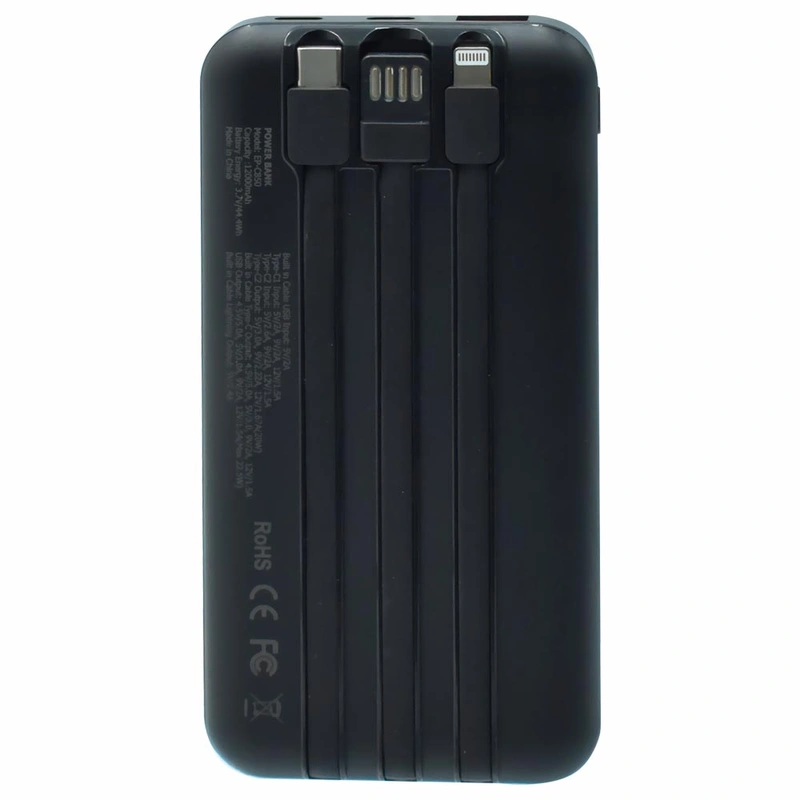 Carregador Portátil Ecopower EP-C850 12000MAH USB Type-C Lightning - Preto - Imagem 3