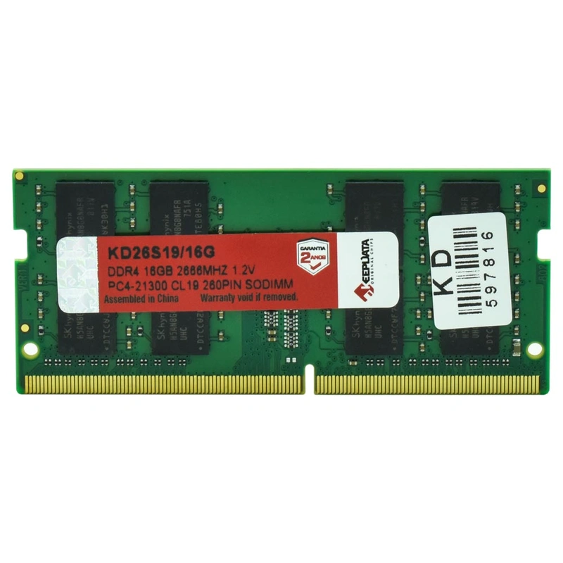 Memória RAM para Notebook Keepdata DDR4 16GB 2666MHz - KD26S1916G SODIMM