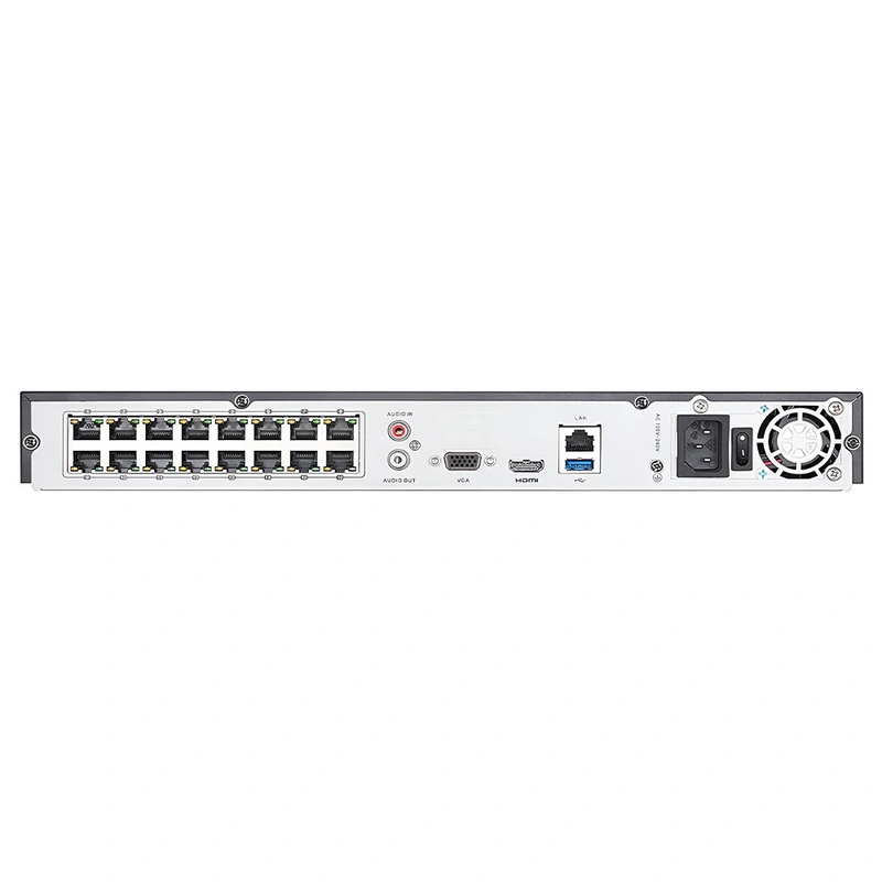 CCTV de Vigilância NVR Hikvision DS-7616NI-Q216P HD 7600S 16CH 1080P - Preto + Mouse - Imagem 3