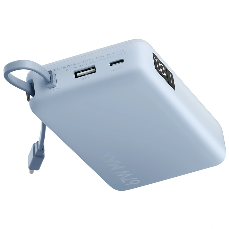 Carregador Portátil Xiaomi PB1067 10000MAH USB USB-C 67W - Ice Azul (BHR08NZGL) - Imagem 3