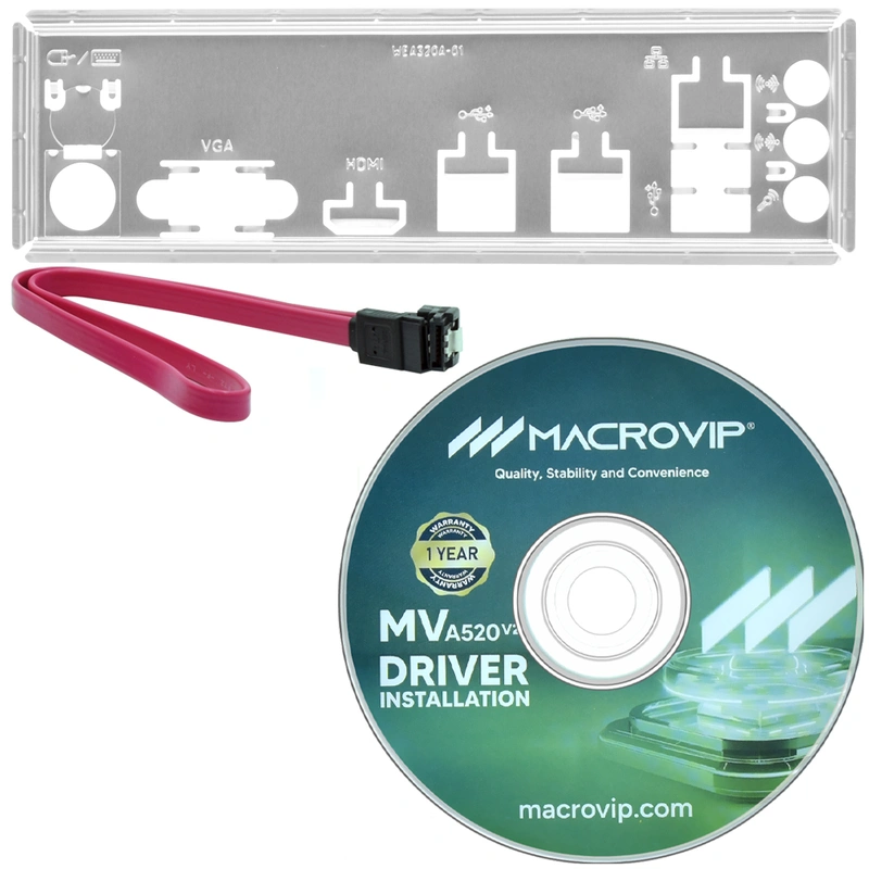 Placa Mãe Macrovip MV-A520V2 Socket AM4 VGA DDR4 AMD A520 Micro ATX - Imagem 3