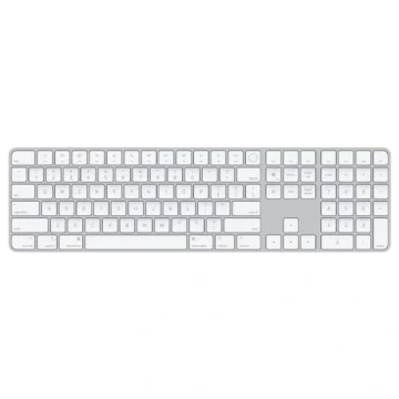 Teclado Apple Magic MK2C3LLA Touch ID Numeric Wireless Bluetooth Inglês - Prata Branco