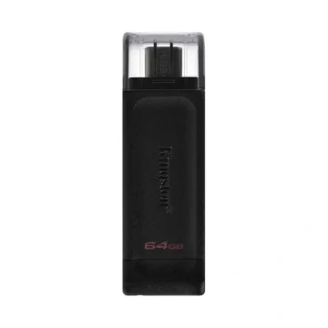 Pendrive Kingston 64GB Type-C 3.2 - Preto (DT7064GB)
