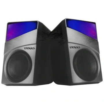 Caixa de Som Satellite AS-91001 Gaming RGB USB 3.5mm - Preto Cinza Com Fio