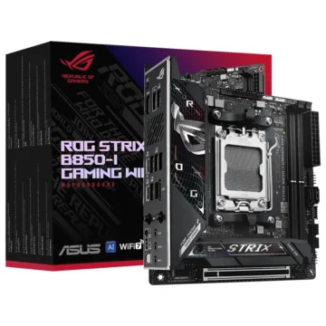 Placa Mãe ASUS ROG Strix B850-I Gaming Wi-Fi Socket AM5 DDR5 AMD B850 Mini ITX