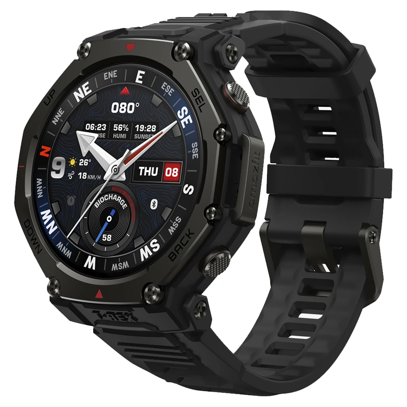 Relógio Smartwatch Amazfit T-Rex 3 Pro A2444 Tactical - Preto 5 ATM (50 metros)