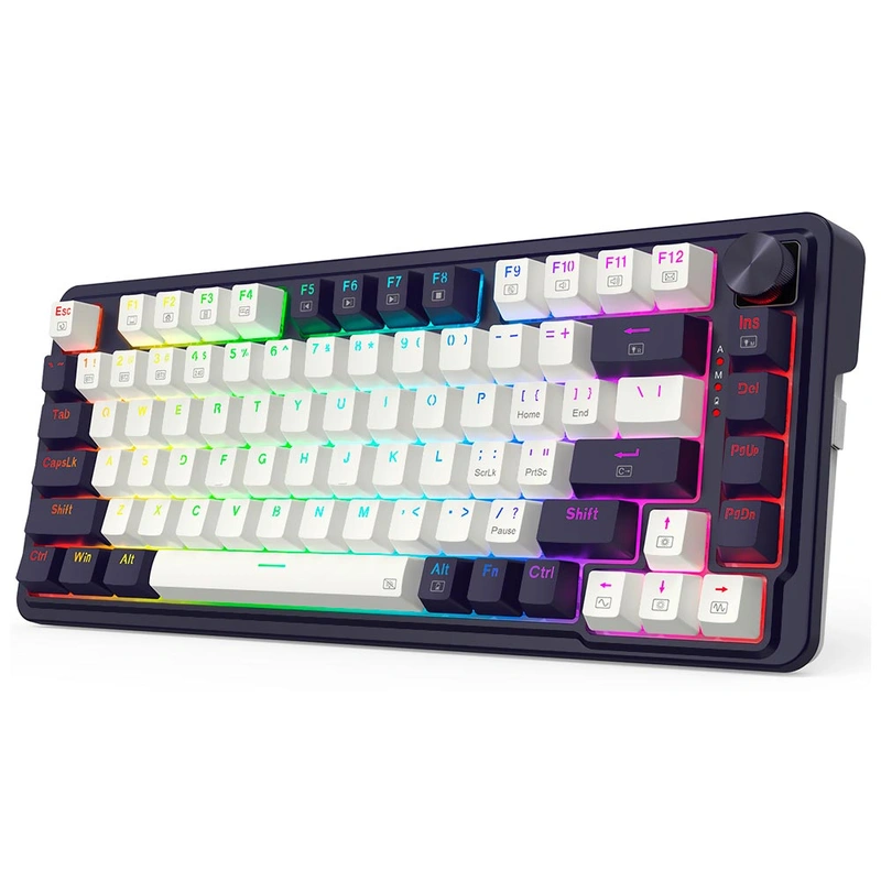 Teclado Gamer Mecânico Redragon K673WB-RGB-PRO UCAL Pro Mini Wireless RED Inglês Roxo - Imagem 3
