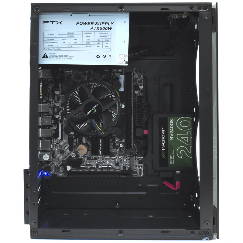 PC Montado Intel Core i3 2130 de 3.4GHz 8GB de RAM 240GB SSD + Kit Gamer - Preto - Imagem 2