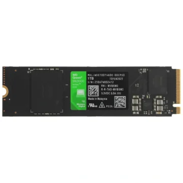 SSD Western Digital M.2 1TB Western Green SN3000 NVMe - WDS100T4G0E PCIe Gen4 x4
