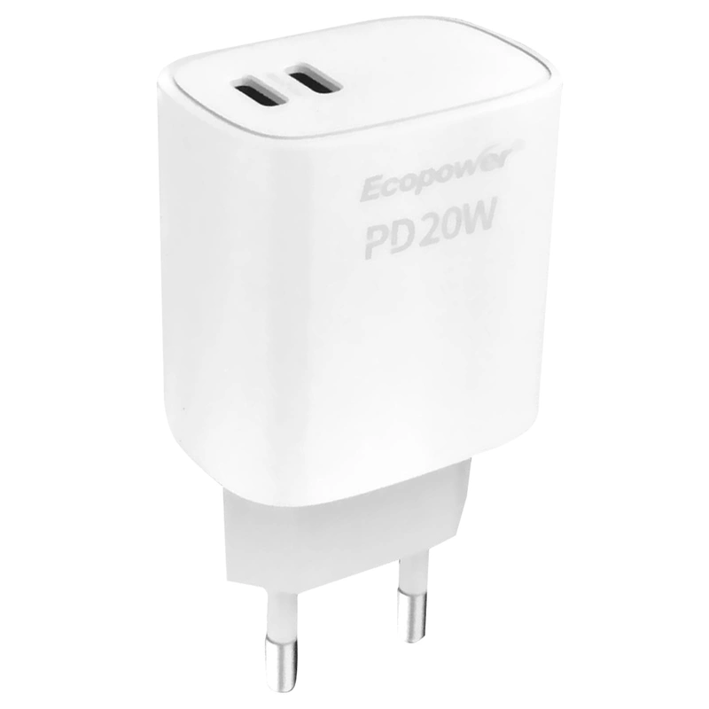 Carregador Tomada Ecopower EP-7026 2 Type-C - Branco - Imagem 3