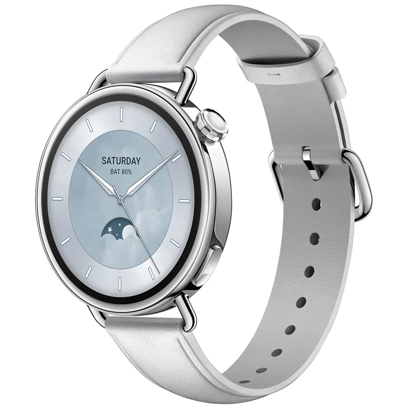 Relógio Smartwatch Xiaomi Watch S4 M2502W1 - Leather Branco Capacidade de 320mAh
