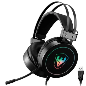 Headset Gamer Satellite AE-358 RGB Com Fio - Preto USB