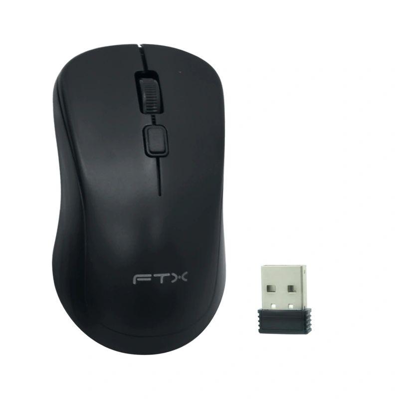Teclado + Mouse FTX KM250 Wireless Português - Preto Windows USB Receiver - Imagem 2