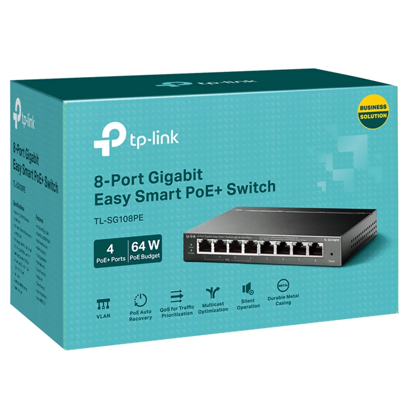 Hub Switch Tp-link TL-SG108PE 8 Portas - 101001000Mbps - Imagem 3
