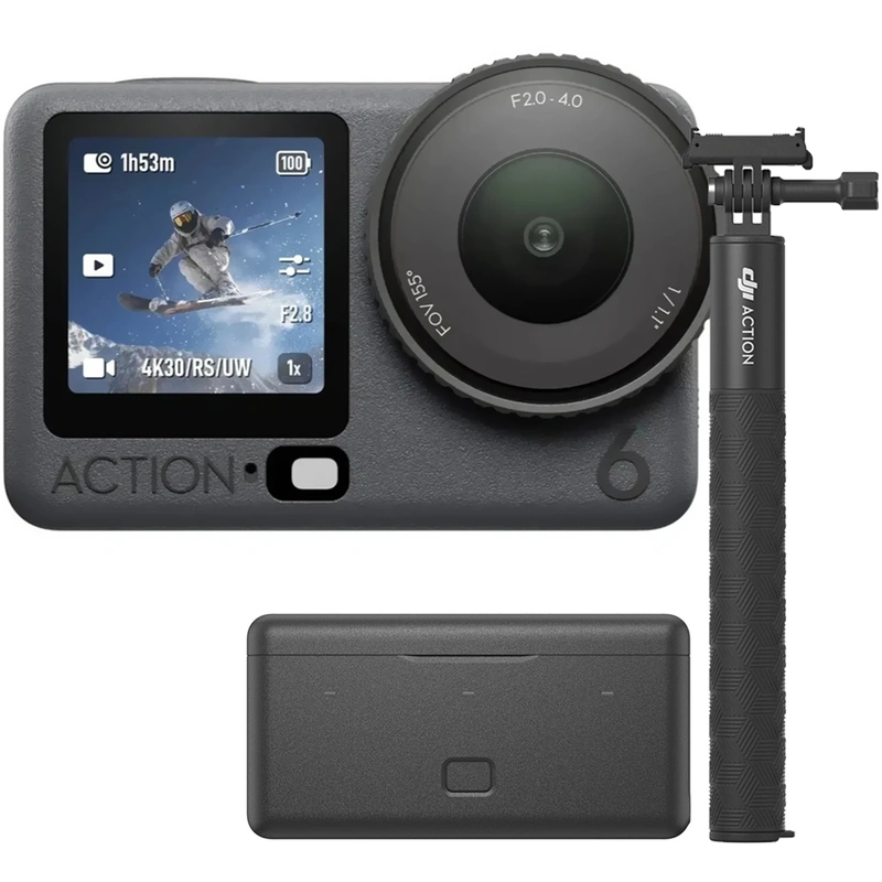 Câmera DJI Osmo Action 6 Adventure Combo Submersível até 20 m com case