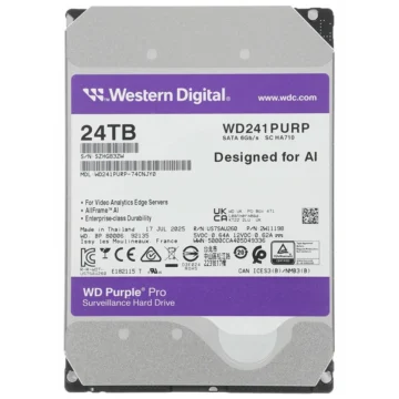 HD Western Digital 24TB WD Purple Pro AI 3.5 SATA WD241PURP