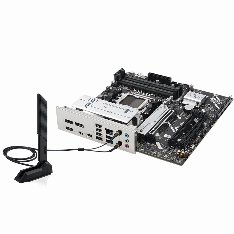 Placa Mãe ASUS Prime B840M-A Wi-Fi Socket AM5 DDR5 AMD B840 Micro ATX Wi-Fi 6E - Imagem 2