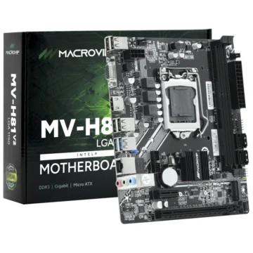 Placa Mãe Macrovip MV-H81V2 Socket LGA 1150 VGA DDR3 Intel H81 Micro ATX